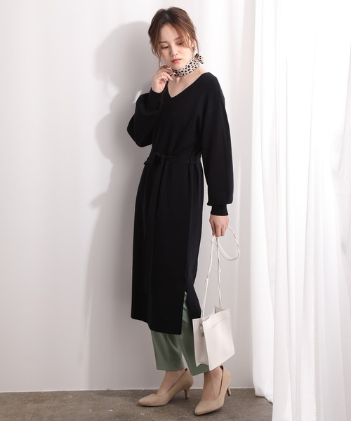 Vis Machine Washable 前後2way ベルト付きミラノリブワンピース Buyee An Online Proxy Shopping Service Shop At Zozotown Bot Online