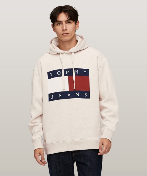 TOMMY JEANS | リラックスメランジフラッグパーカー - Buyee, an