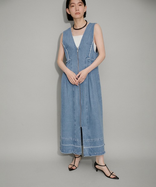 fog linen work チェック柄ノースリーブワンピース　Sサイズ fog linen work チェック柄ノースリーブワンピース Sサイズ
