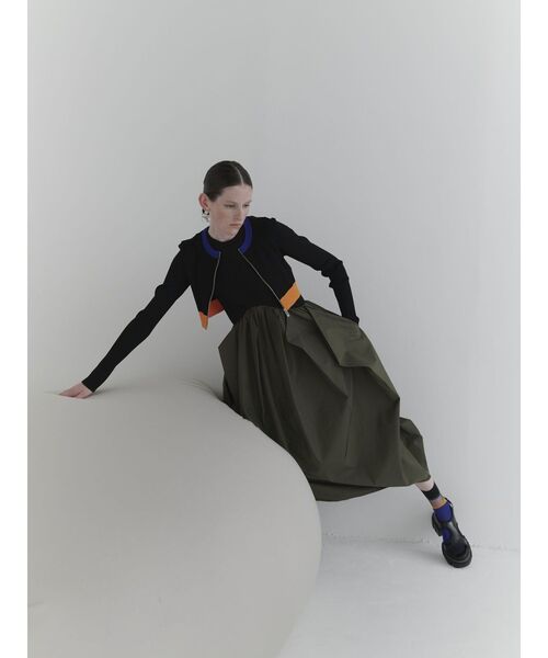 新品♡UN3D. ショートニットジップカーデ　short kt zip cd 黒 新品♡UN3D. ショートニットジップカーデ short kt zip cd 黒