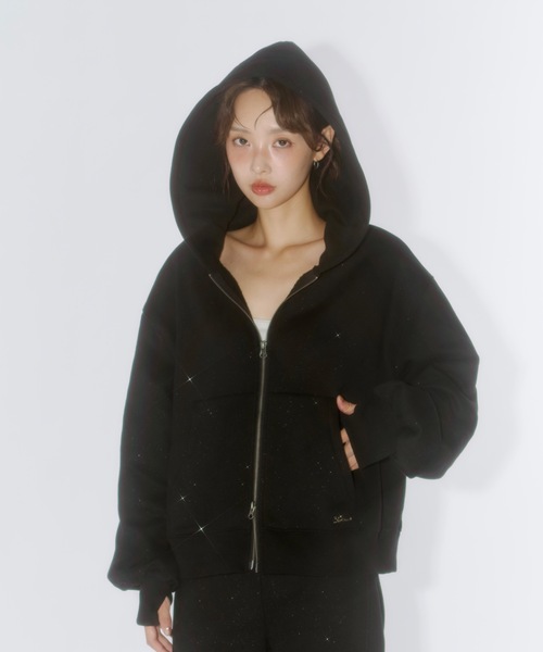 トップス M TO R BIG EYELET STUCK HOODIE BIG EYELET STUCK HOODIE（パーカー）｜M TO R（ムウトアール