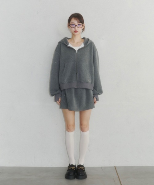 LALLANA | Lame coco zip-up hoodie / ラメココジップアップフーディー