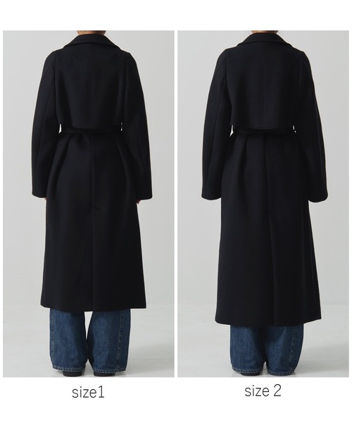 PUBLIC TOKYO | アシメオーバーヨークコート【SUPER140×ファインメリノ