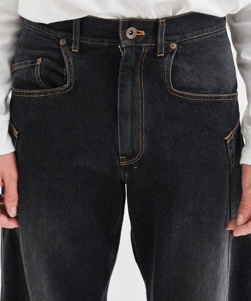 E*t様 KHOKI Draped denim pants/23aw-p-07 E*t様 KHOKI Draped denim pants/23aw-p-07