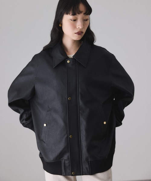 ADAM ET ROPE' | シンセティックレザーフライトジャケット - Buyee, an