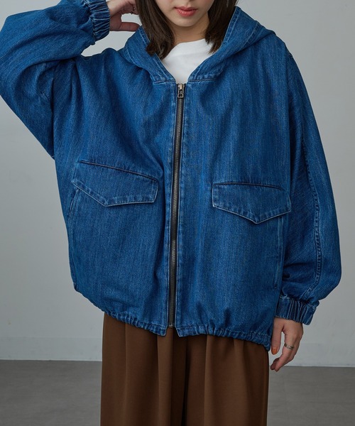 VACHEMENT | 【VACHEMENT】フードジップデニムジャケット ブルゾン