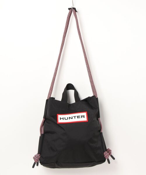 HUNTER 黒 マザーズバッグ ナイロン ハンター トートバッグ トラベル