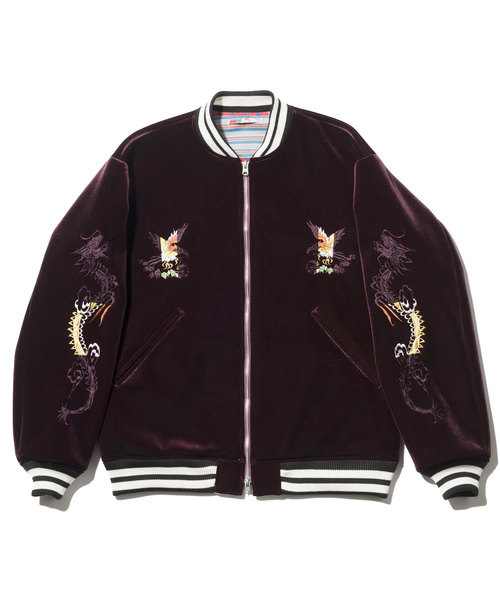 SEVESKIG | SEVESKIG セブシグ / VELVET EMBROIDERY SOUVENIR JACKET ...