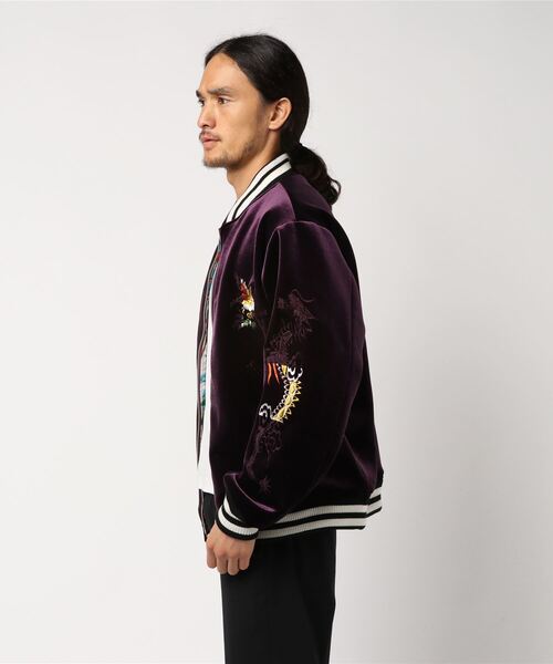 SEVESKIG | SEVESKIG セブシグ / VELVET EMBROIDERY SOUVENIR JACKET ...