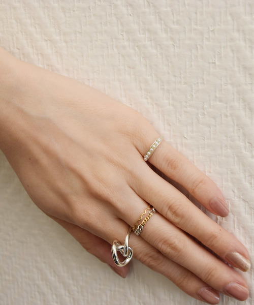 E.M. | SILVER925パールピンキーリング/レディース/メンズ