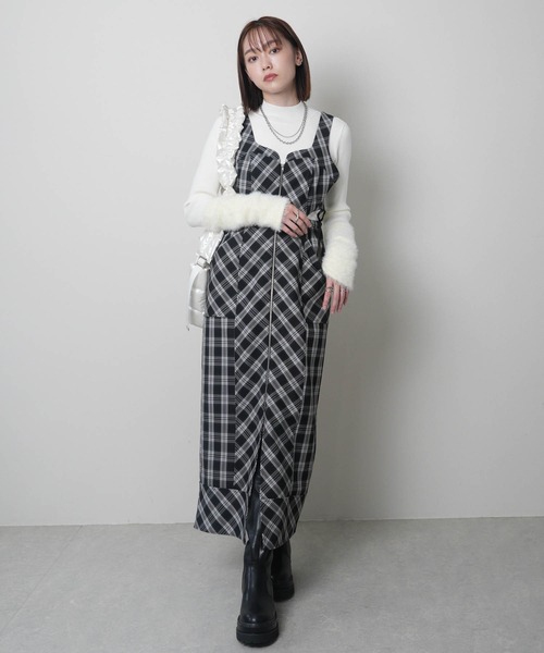 カーディガン ラメフェザージャガードニットカーディガン レディース LADYMADE カーディガン ラメフェザージャガードニット
