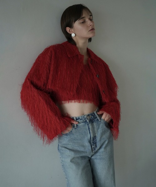 CLANE ショートジャケット セール】【CLANE/クラネ】FRINGE SHORT JACKET/フリンジショート