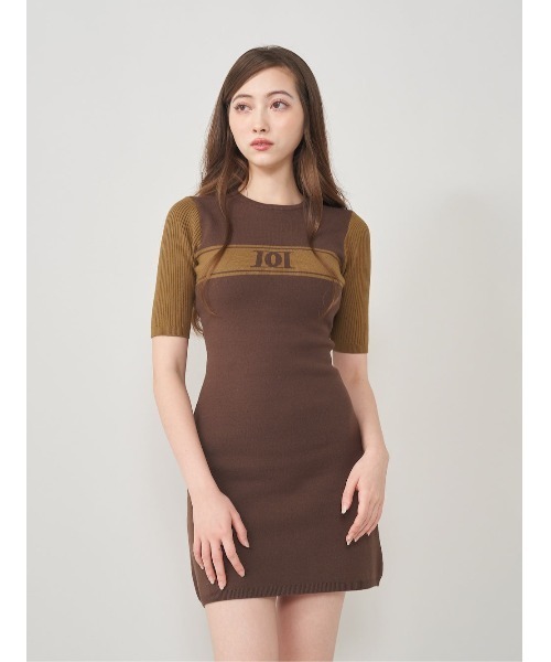 DRロゴギンガムニットミニワンピース FLサイズ darich コンビニ支払い