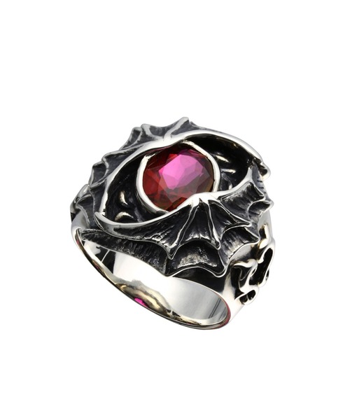 ❷ silver 925 brass ルビーリング デビル ➁ silver 925 brass ルビーリング デビル