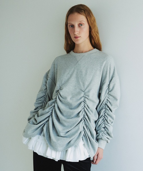 トップス SORIN Soft Sweat Voluminous Gathered Top SORIN | Soft Sweat Voluminous Gathered Top - Buyee, an