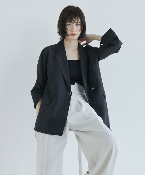 トップス YuU バイアスZIPカッティングスカート(1 BLACK): : ウィメンズ