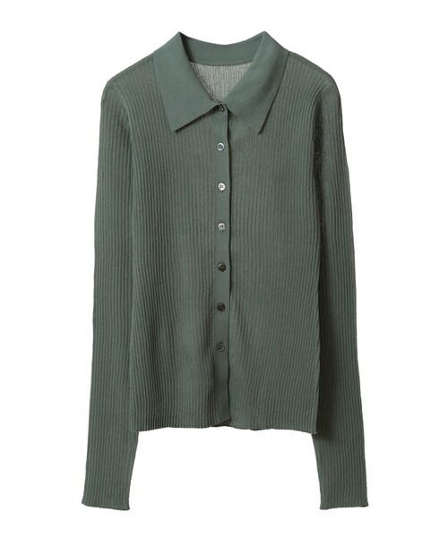 トップス CLANE COLLAR RIB CARDIGAN CLANE COLLAR RIB CARDIGAN （CLANE COLLAR RIB CARDIGAN
