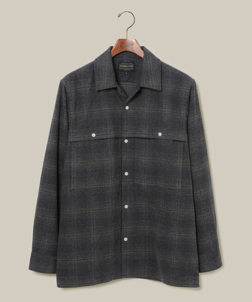 チ*ド様 Pendleton 別注 オンブレーチェック柄 ボードシャツ　M ペンドルトン 長袖 オンブレ シャドーチェック │ヴィテージ古着