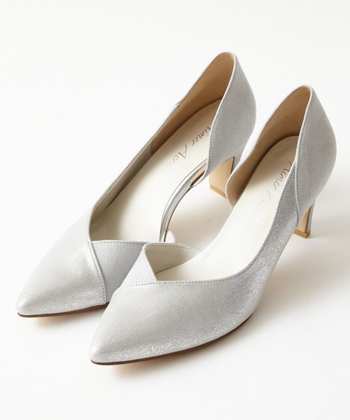 AIMER | コンビ素材スクエアヒールポインテッドパンプス - Buyee, an