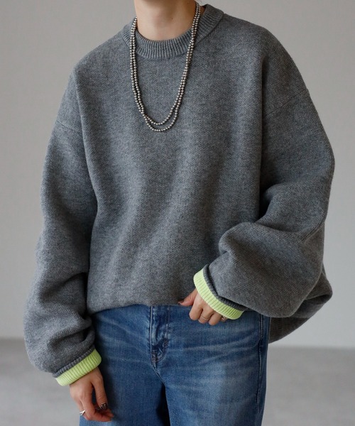 ADIDAS | フラッフィー ニットカーディガン / シャギーニット