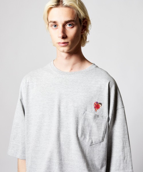 REHACER | rehacer STAND : Flower Heart Big T-Shirt