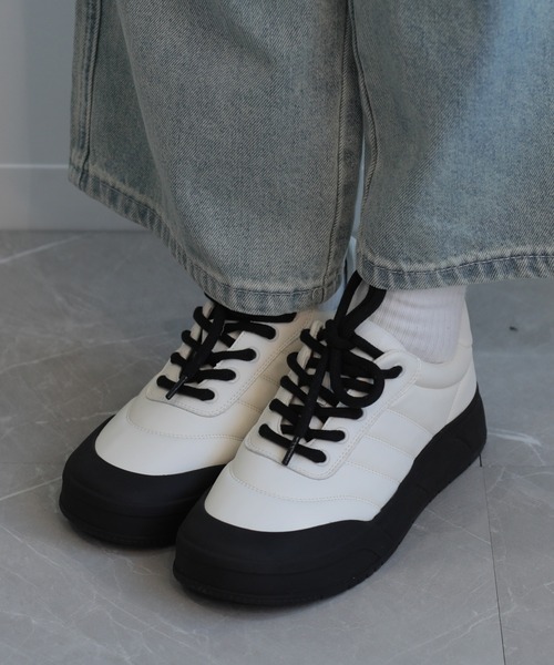 厚底スニーカー ステッチ r-2916 SHOES365 | 【shoes365】ステッチ飾り 厚底スニーカー - Buyee