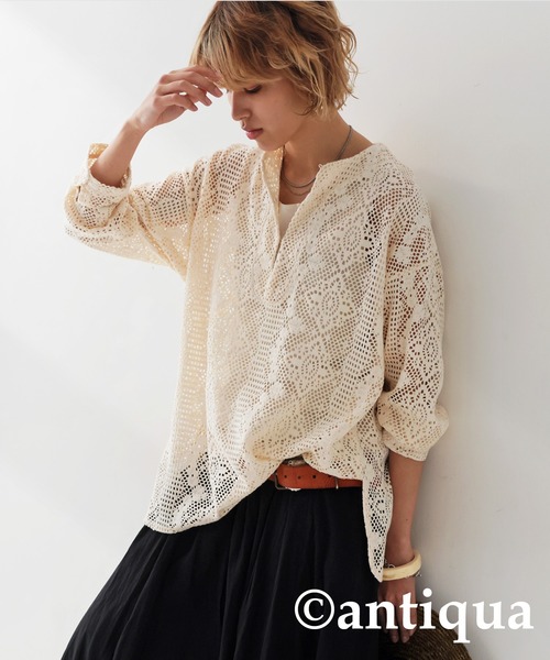 ANTIQUA | メッシュレーストップス - Buyee, an Online Proxy