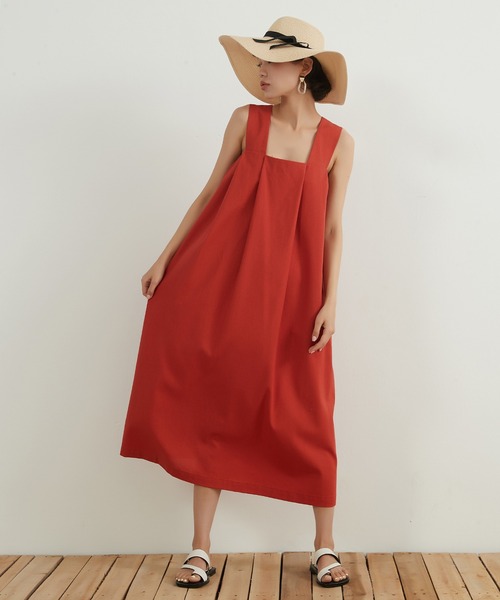 anuans ツイストギャザーワンピース ワンピース ツイストギャザー