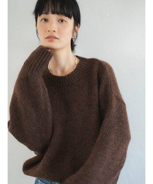 GYDA | GGサガラ刺繍ケーブルニットトップス - Buyee, an Online Proxy