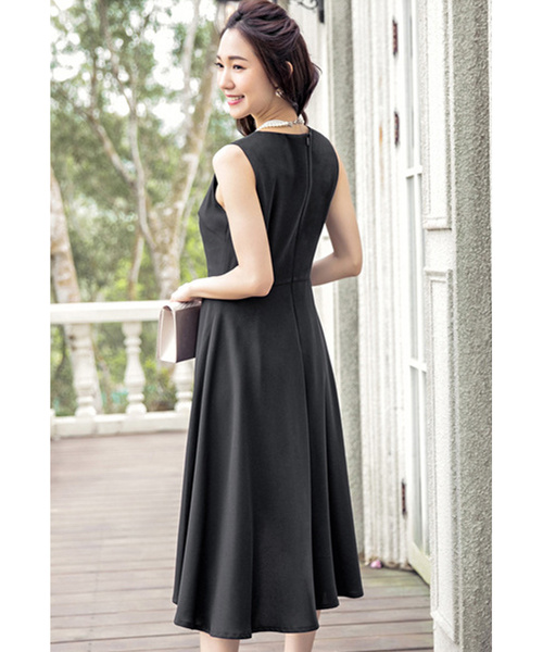 Retica Mew ノースリーブ後ろ下がりひざ丈フレアワンピースパーティードレス Buyee An Online Proxy Shopping Service Shop At Zozotown Bot Online