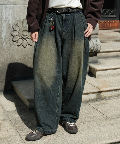 CAMBIO | mp14288-フェード加工コーデュロイバルーンテーパードパンツ