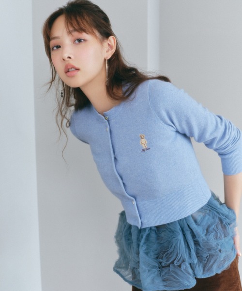 未着用 LILY BROWN ラメ入りニットカーディガン