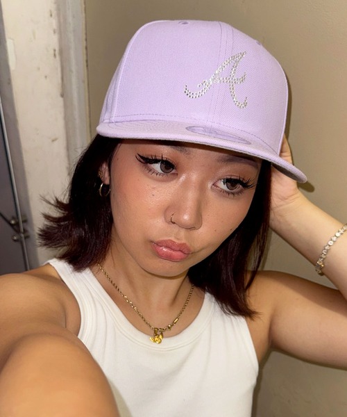 NewEra ジュエルキャップ　ラインストーン　y2k グランジ NEW ERA | ニューエラ【NEW ERA】別注 - ラインストーンロゴ キャップ