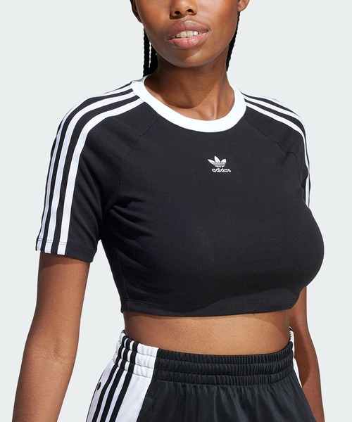 [adidas] スリーストライプス 半袖ベビーTシャツ アディダス スリーストライプス 半袖ベビーTシャツ - ブルー