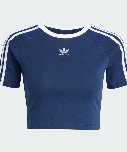 【adidas】フリル スリーストライプス 半袖Tシャツ ★送料無料★ レディース アディカラースリーストライプス ピンストライプ半袖